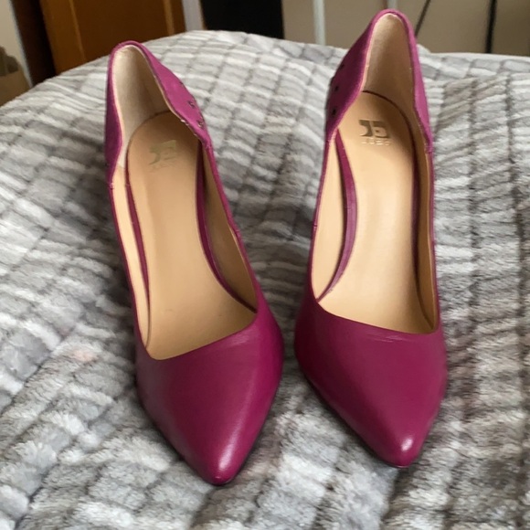 Joe’s raspberry red leather high heels pumps - Picture 10 of 10